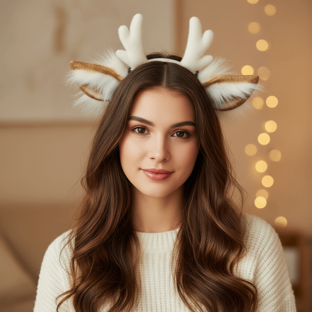 Reindeer Antlers Headband - Antler Headband Handmade Simulation Deer Ear