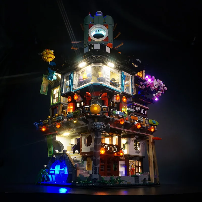 Lego Set City - No Building Blocks Lamp Lighting for