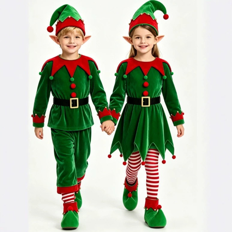 Elf Costume Christmas - Christmas Boys and Girls Costumes Kids