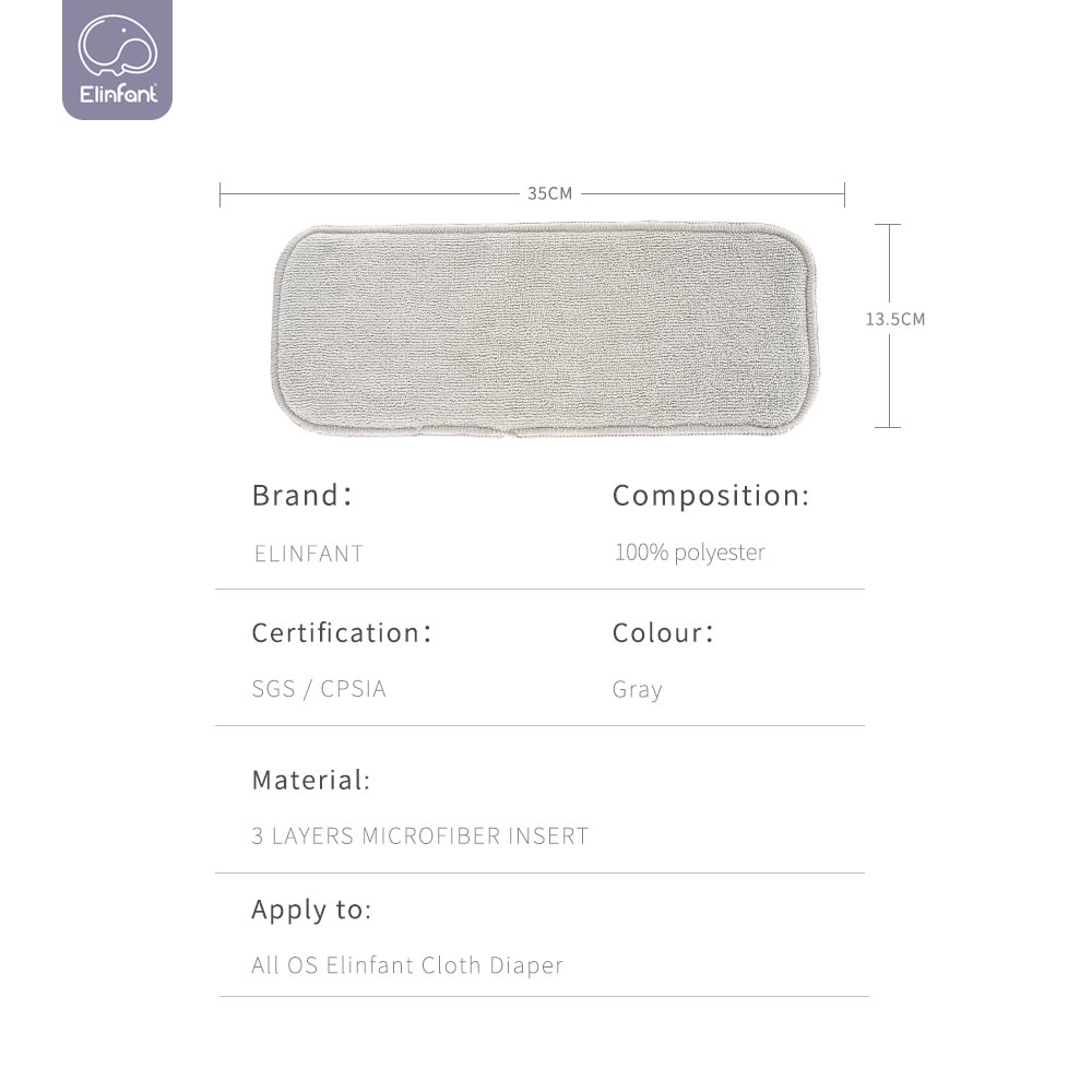 Elinfant 3 layers gray microfi - Pampers Diaper Premium Care review and price