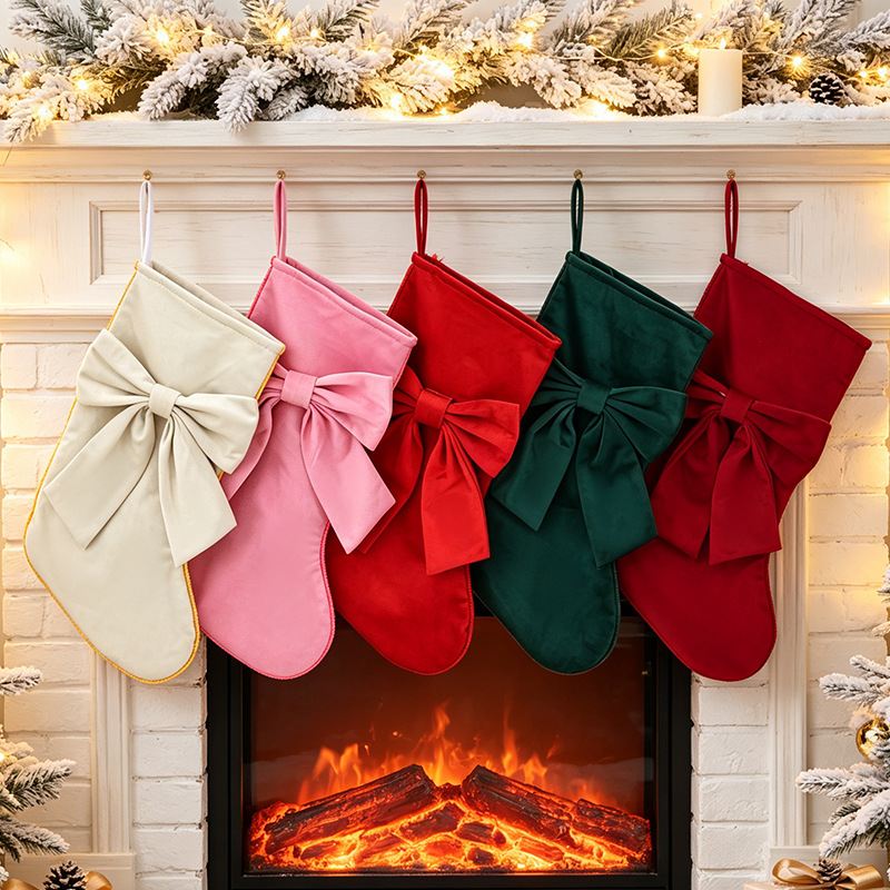 1pc Christmas Stockings, Bow G - Christmas Stocking Hanging review and price
