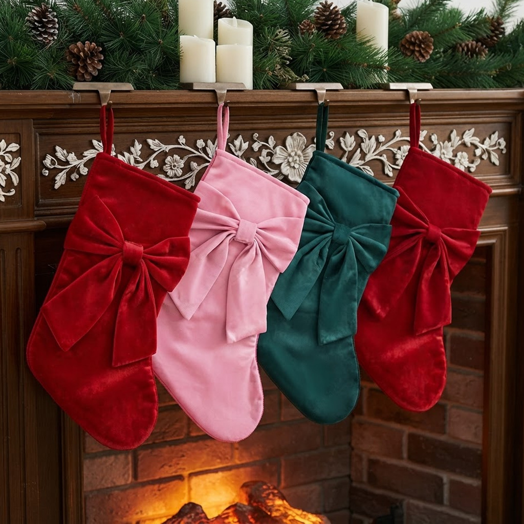 1pc Christmas Stockings, Bow G - Christmas Stocking Hanging review and price