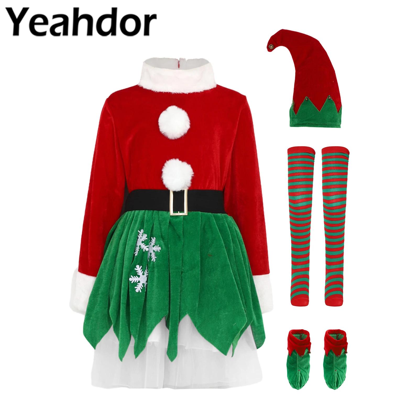 Kids Girls Xmas Christmas Elf  - Elf Costume Christmas review and price