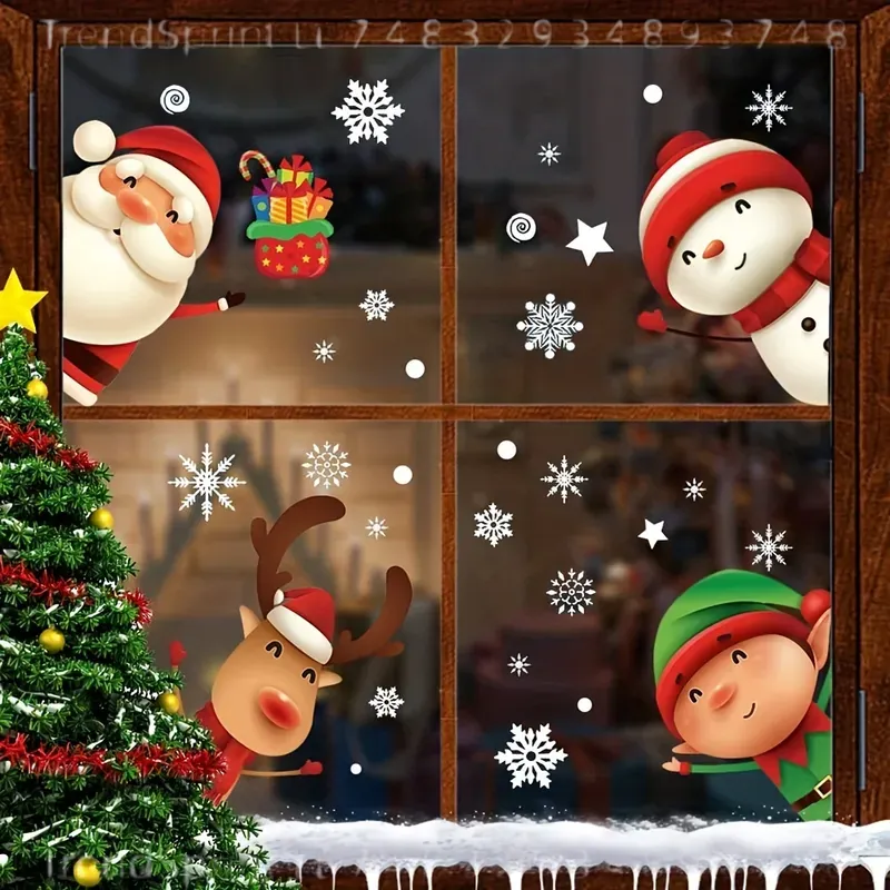 82 Pcs Christmas Window Clings - Snowflake Window Decal review and price