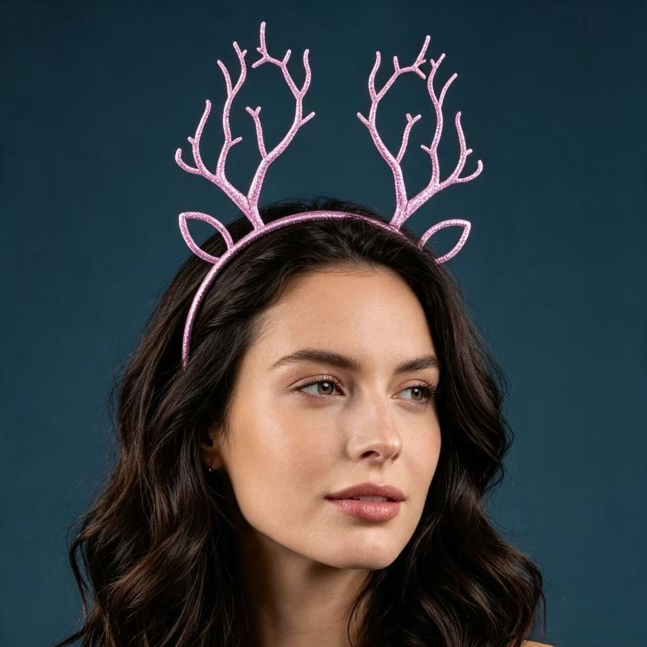 Festive Christmas Glitter Rein - Reindeer Antlers Headband review and price