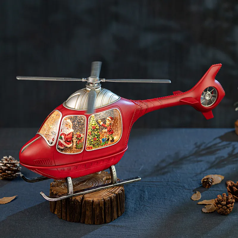 Rotating Helicopter Music Box  - Snow Globe Musical review and price