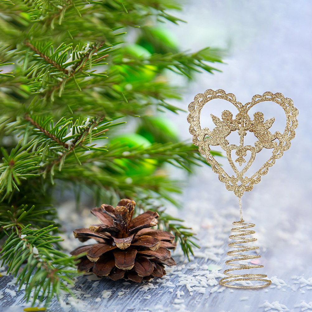 2Pcs Xmas Tree Heart-Shaped Ch - Star Tree Topper review and price