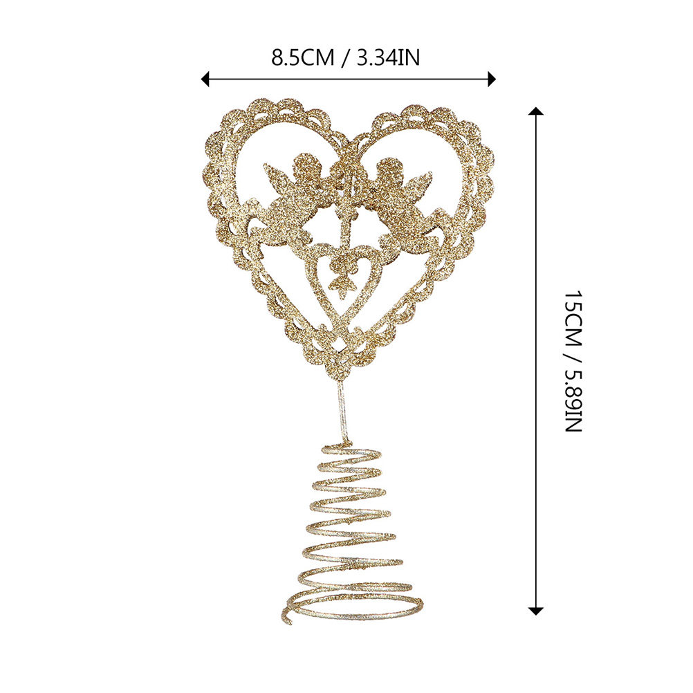 2Pcs Xmas Tree Heart-Shaped Ch - Star Tree Topper review and price