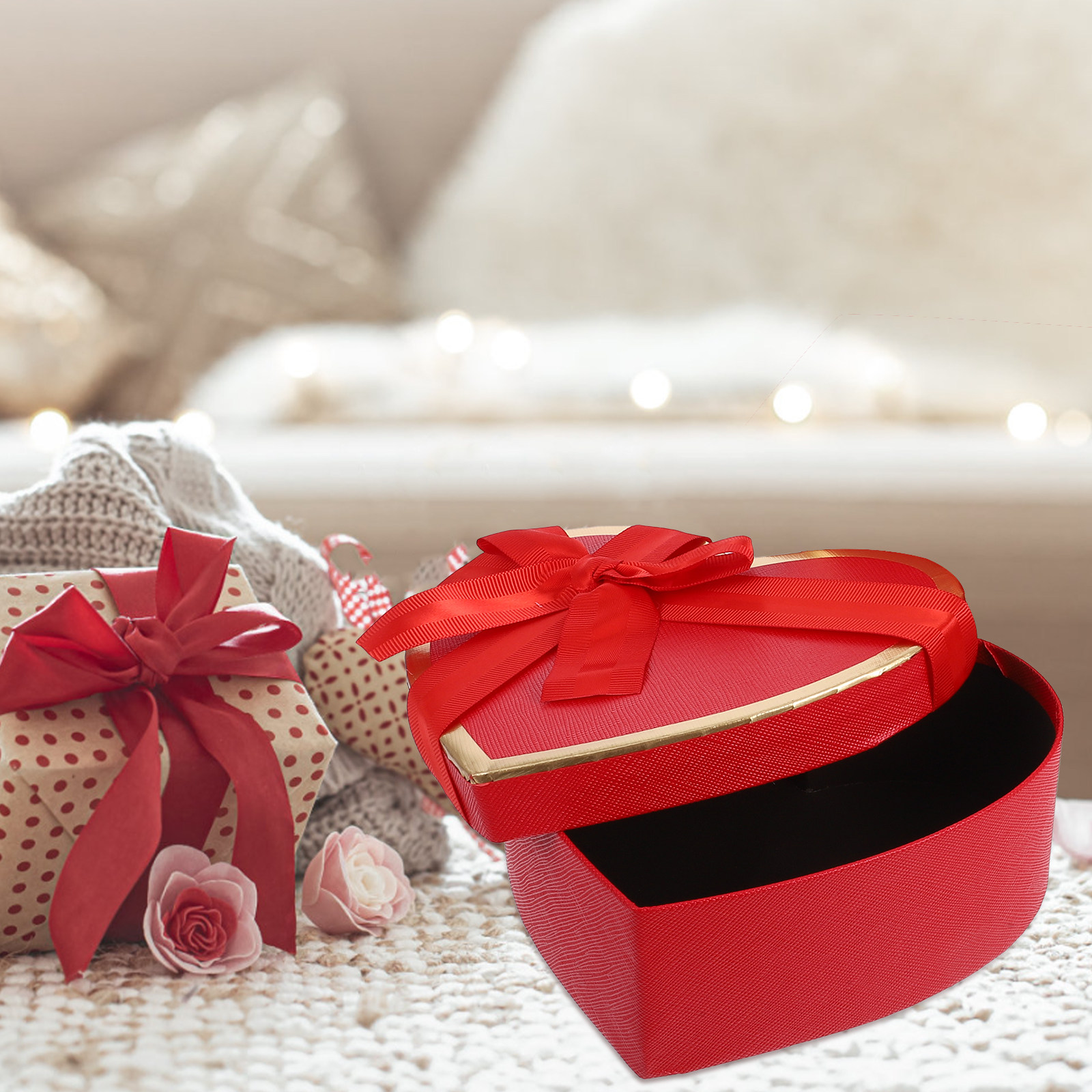 1Set Sturdy Cardboard Heart Sh - Gift Box Wrap Set review and price