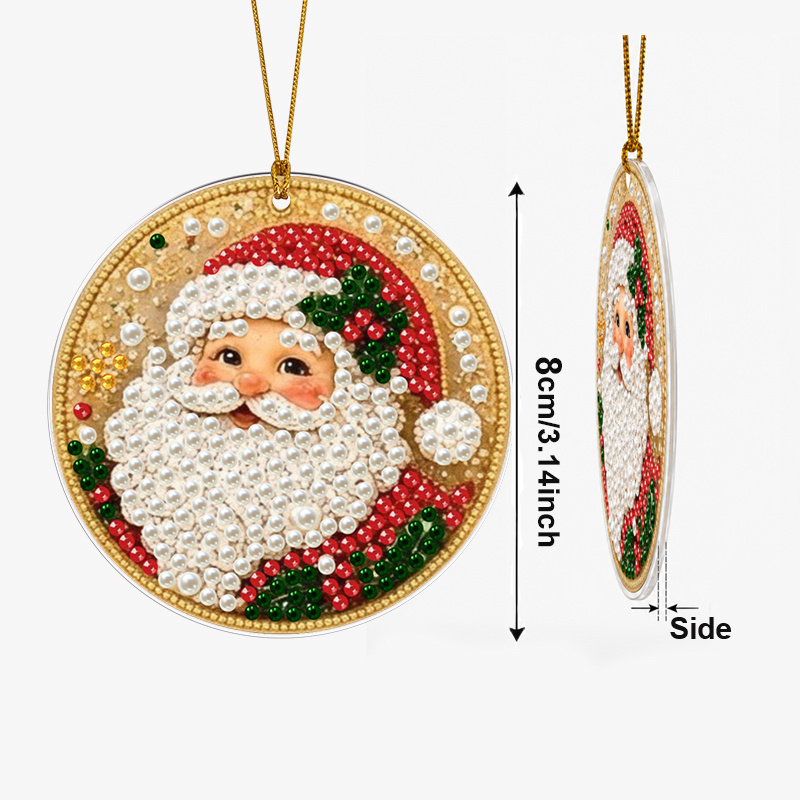 6Pcs/Set 2D Flat Acrylic Pearl - Christmas Stocking Hanging review and price