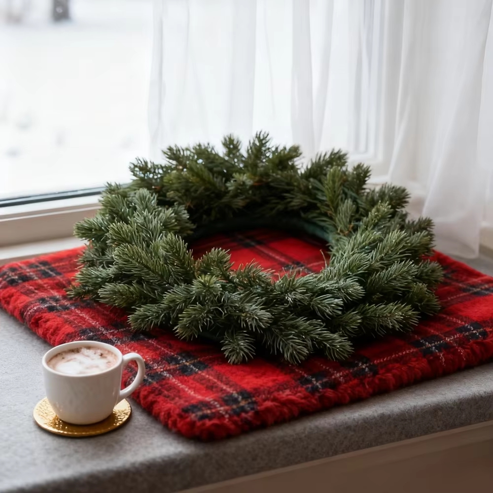 Artificial Pine Wreath Plant C - Christmas Wreath Fake review and price