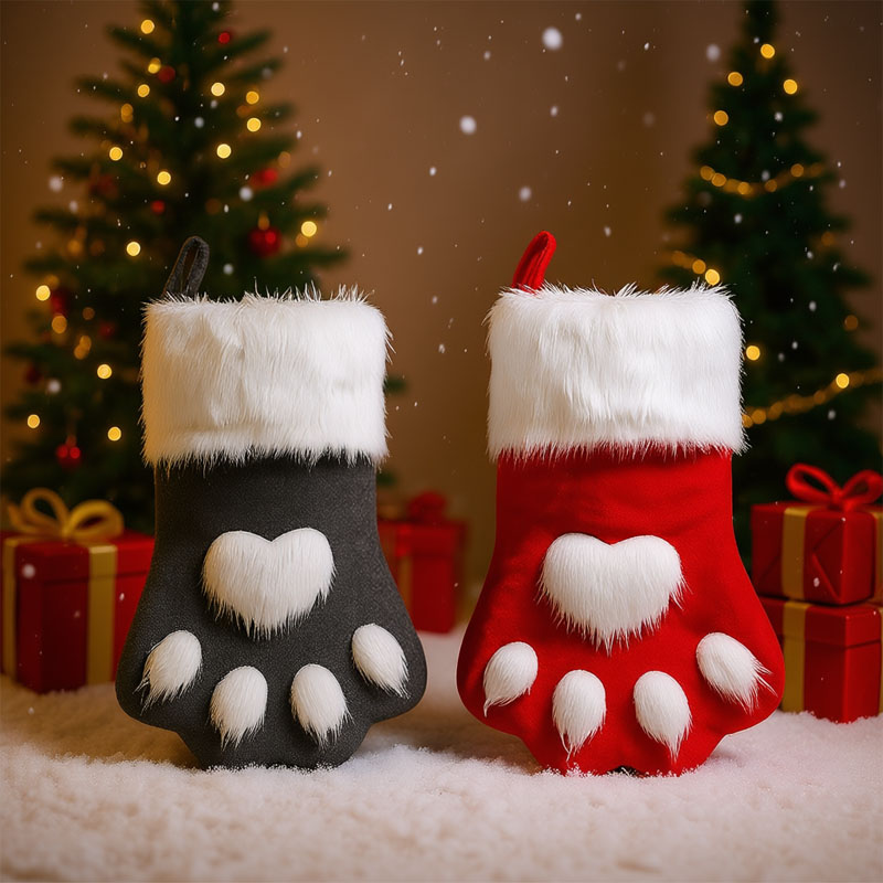 1-10PCS Christmas Pet Paw Stoc - Christmas Stocking Hanging review and price